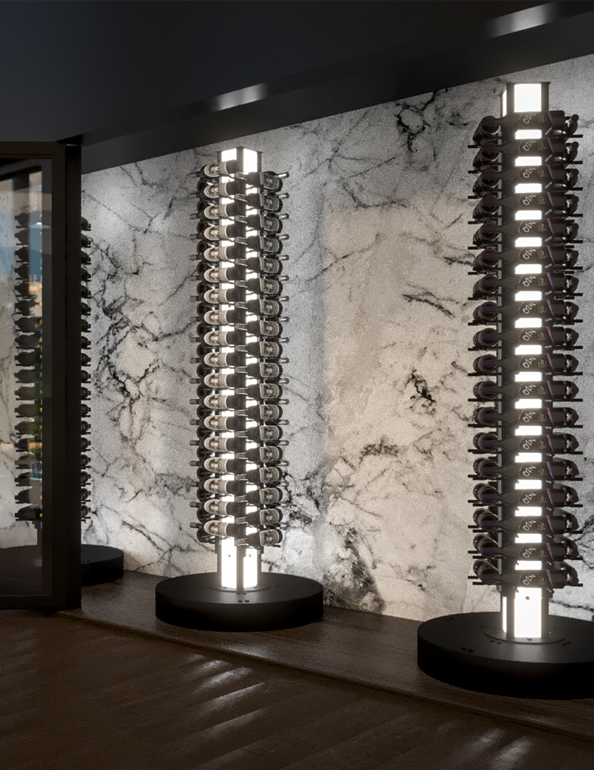 HZ Rotating Display Wine Rack (84-252 Bottles)