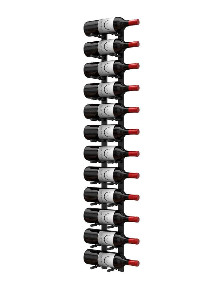 Ultra Wine Racks HZ Wall Rails – 1-4FT Wall-Mounted Metal Wine Rack (3-36 Bottles)