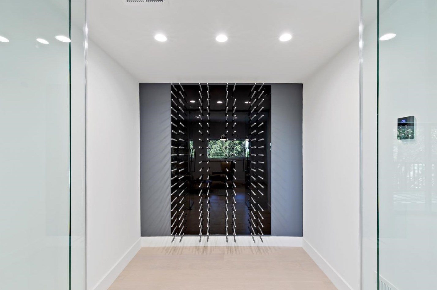 Fusion Panel Wine Wall Rack—Black (3-48 Bottles)