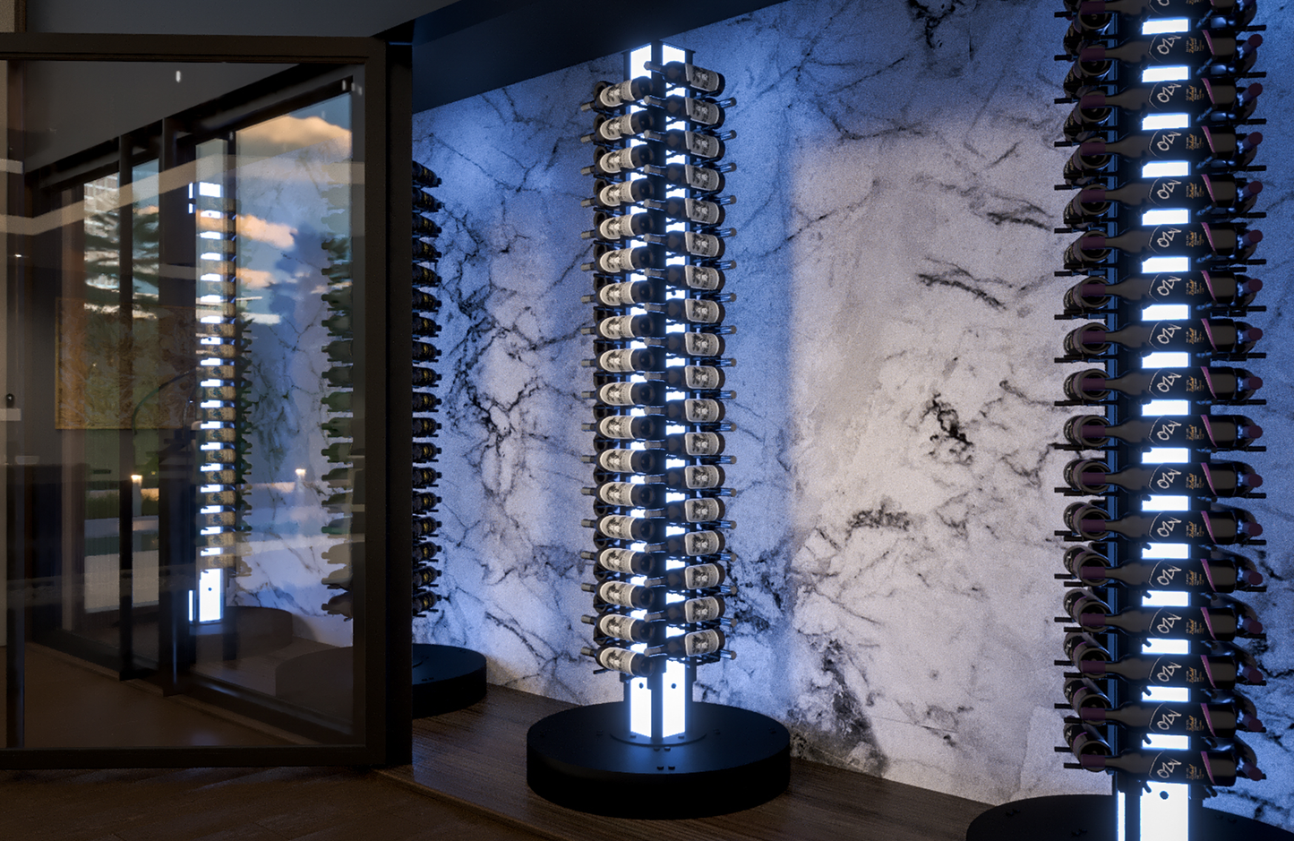 HZ Rotating Display Wine Rack (84-252 Bottles)