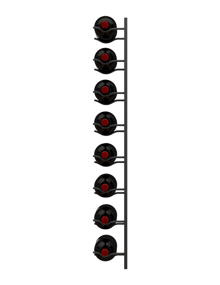 E-Series Magnum Wall Rails Metal Wine Rack – Modular Wall-Mounted Storage (8-12 Magnum Bottles)