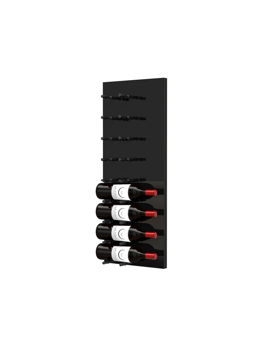 Fusion Panel Wine Wall Rack—Black (3-48 Bottles)