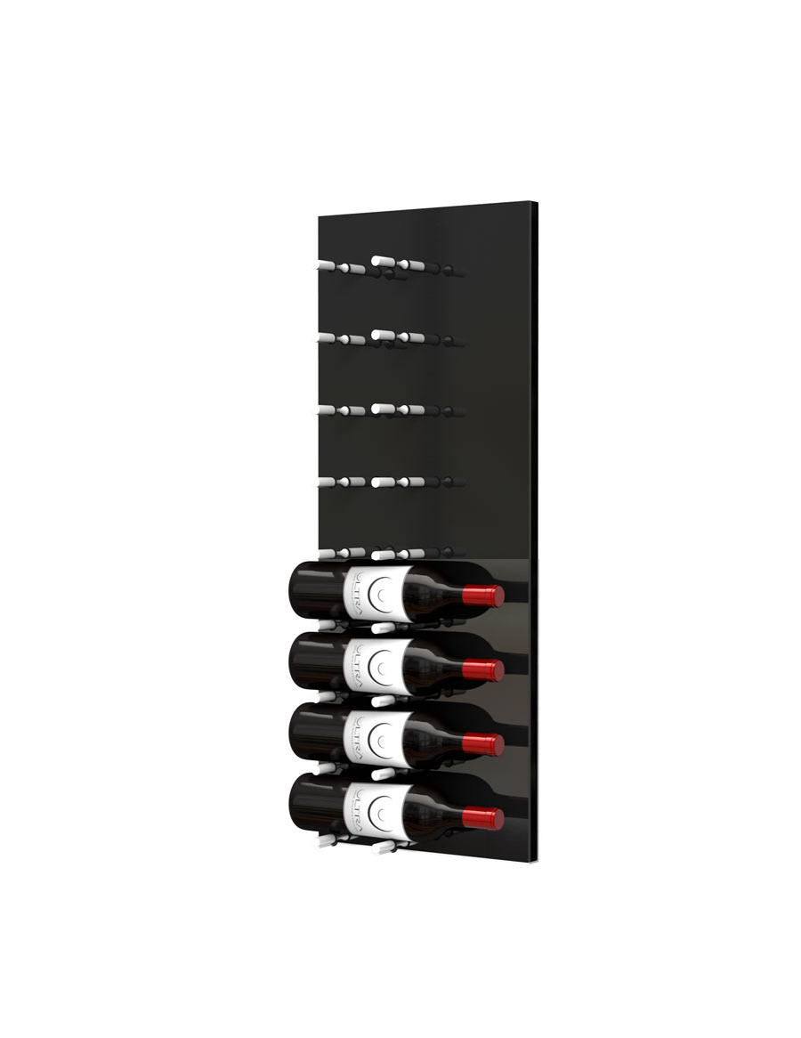 Fusion Panel Wine Wall Rack—Black (3-48 Bottles)
