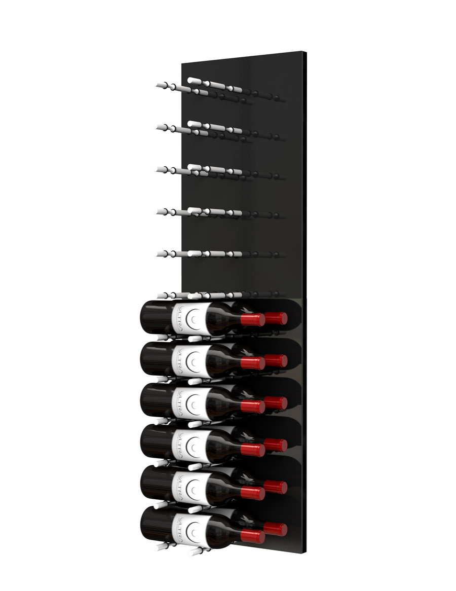 Fusion Panel Wine Wall Rack—Black (3-48 Bottles)