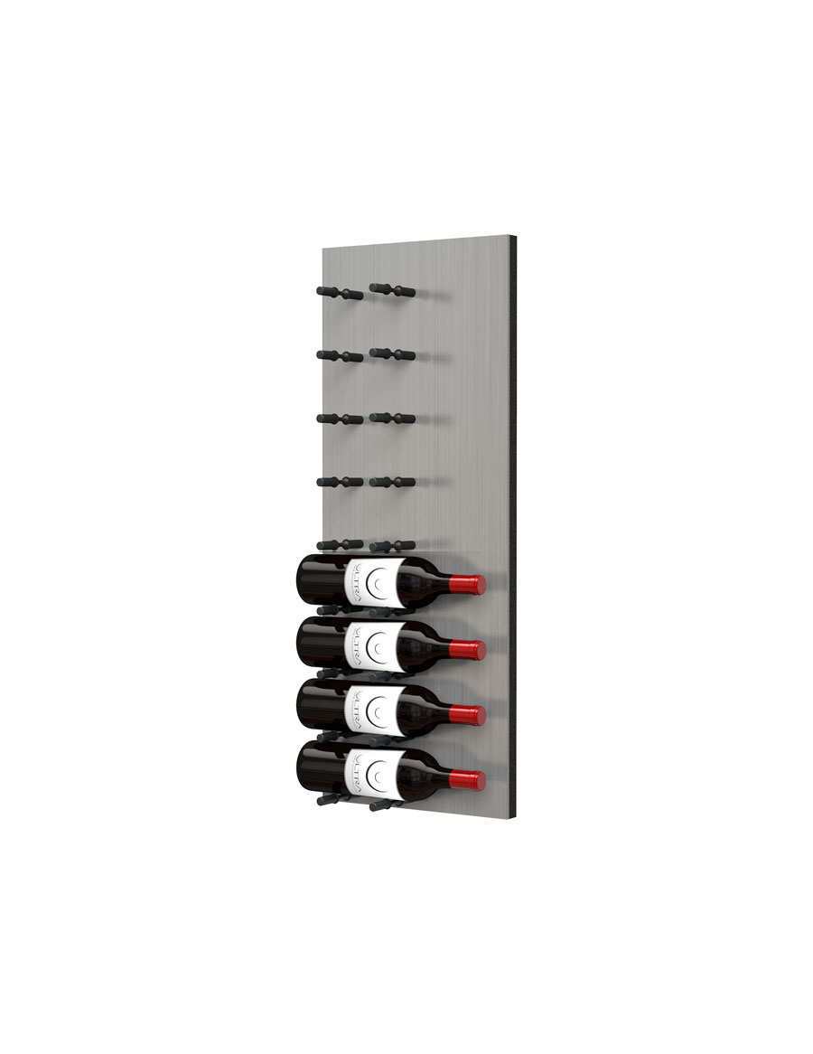 Fusion Panel Wine Wall Rack—Alumasteel Acrylic (3-48 Bottles)