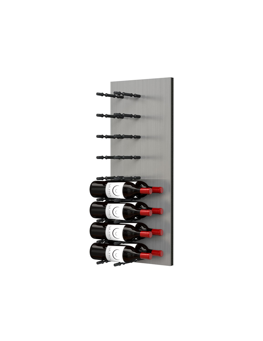 Fusion Panel Wine Wall Rack—Alumasteel Acrylic (3-48 Bottles)