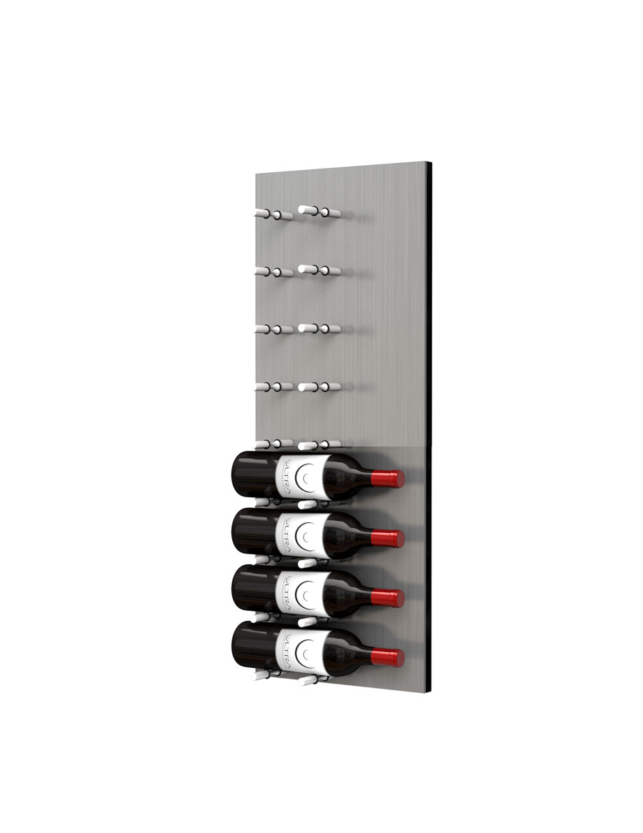 Fusion Panel Wine Wall Rack—Alumasteel Acrylic (3-48 Bottles)