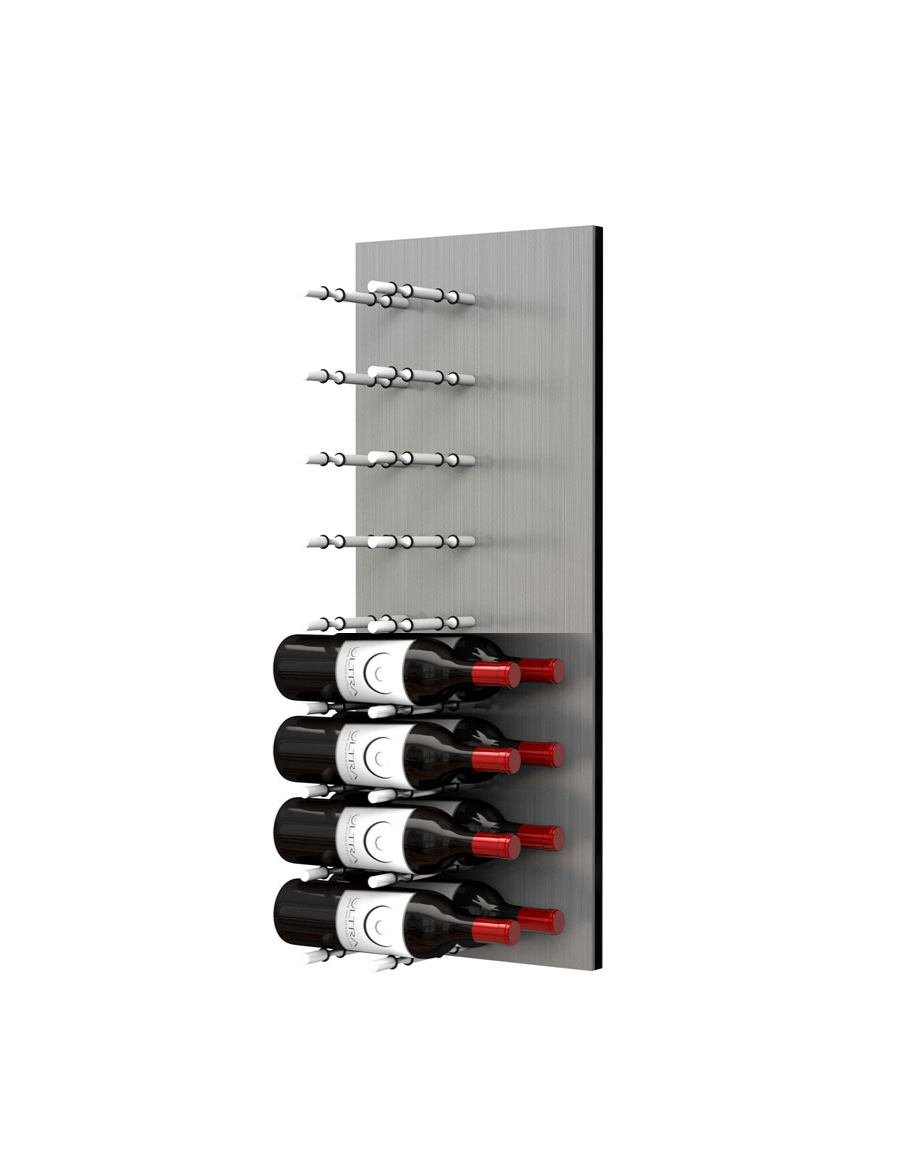 Fusion Panel Wine Wall Rack—Alumasteel Acrylic (3-48 Bottles)