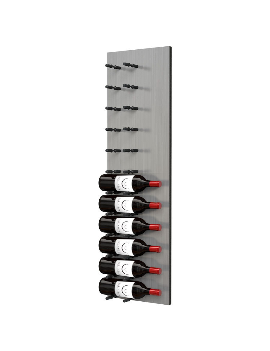 Fusion Panel Wine Wall Rack—Alumasteel Acrylic (3-48 Bottles)