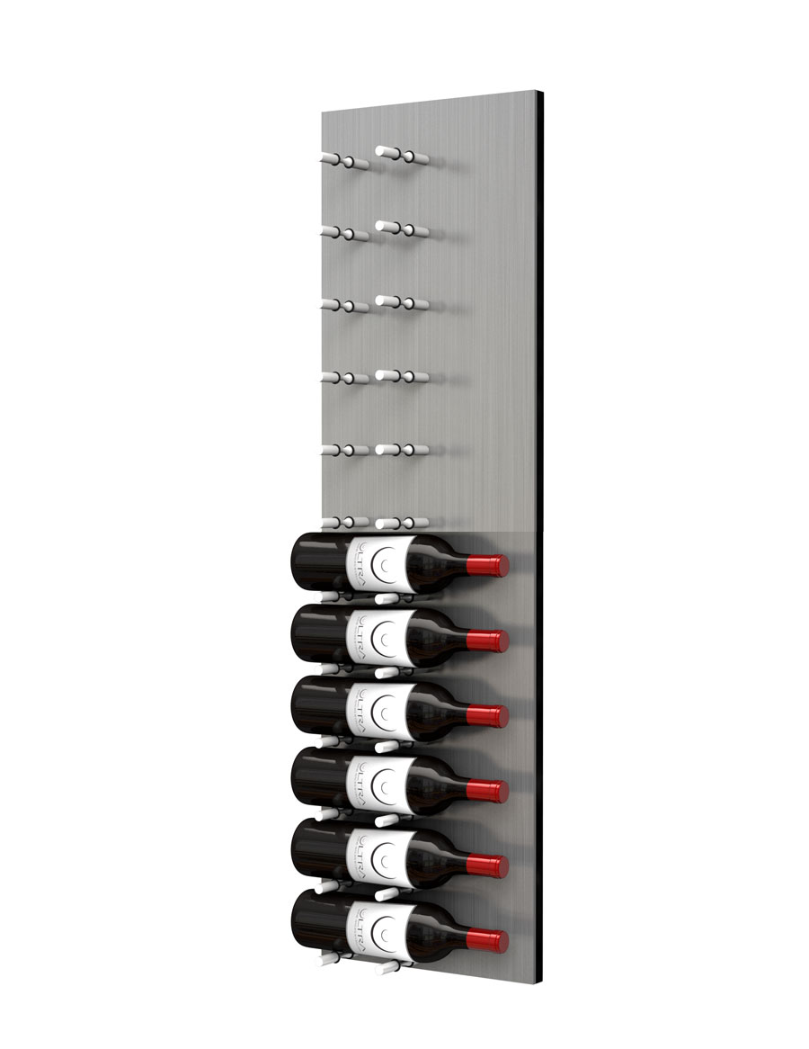 Fusion Panel Wine Wall Rack—Alumasteel Acrylic (3-48 Bottles)
