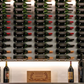 Fusion Panel Wine Wall Rack—Alumasteel Acrylic (3-48 Bottles)