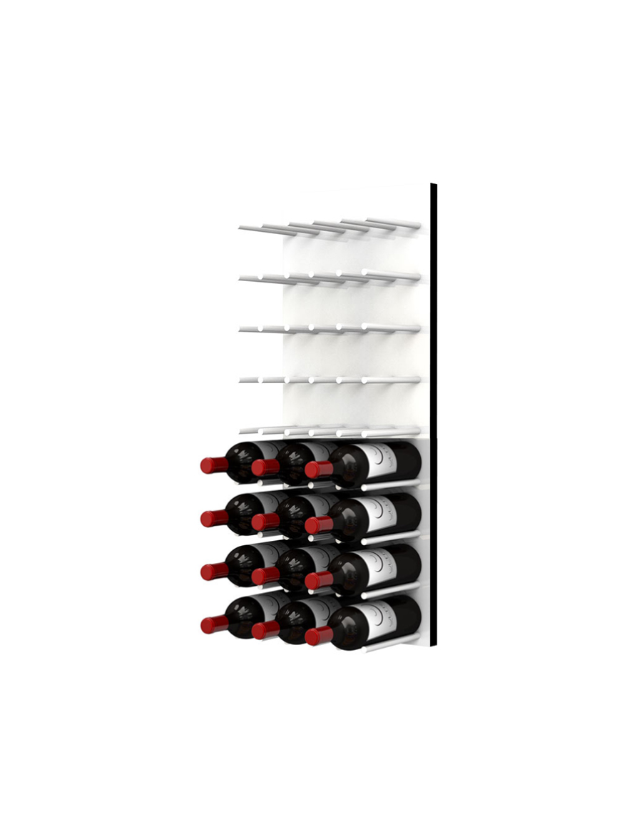 Fusion Panel Wine Wall Rack—White Acrylic (9-36 Bottles)