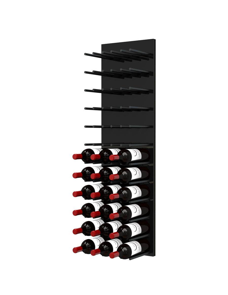 Fusion Panel Wine Wall Rack—Black Acrylic (9-36 Bottles)