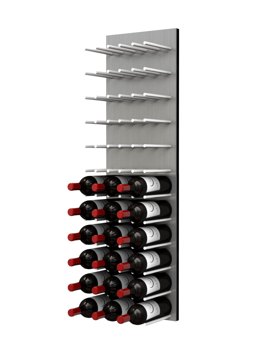 Fusion Panel Wine Wall Rack—Alumasteel Acrylic (9-36 Bottles)