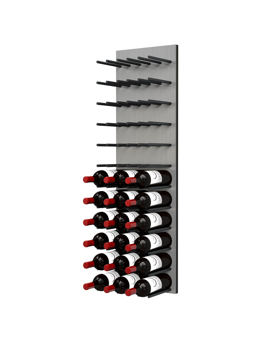 Fusion Panel Wine Wall Rack—Alumasteel Acrylic (9-36 Bottles)
