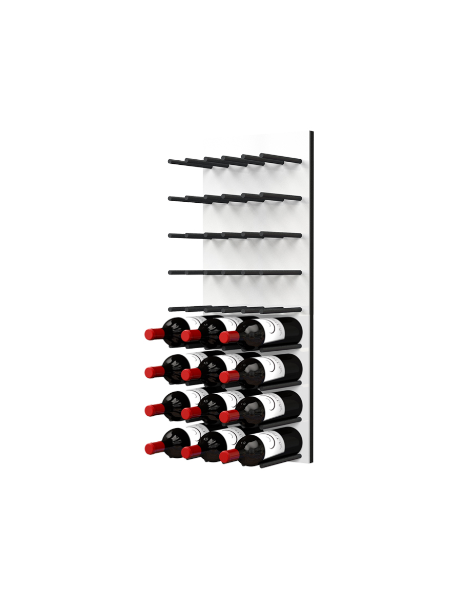 Fusion Panel Wine Wall Rack—White Acrylic (9-36 Bottles)