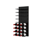 Fusion Panel Wine Wall Rack—Black Acrylic (9-36 Bottles)