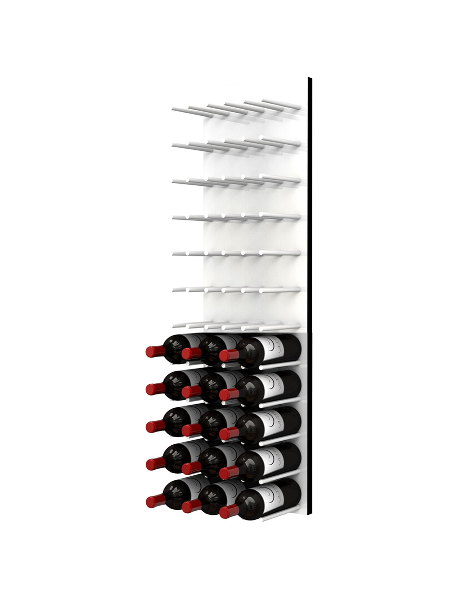 Fusion Panel Wine Wall Rack—White Acrylic (9-36 Bottles)