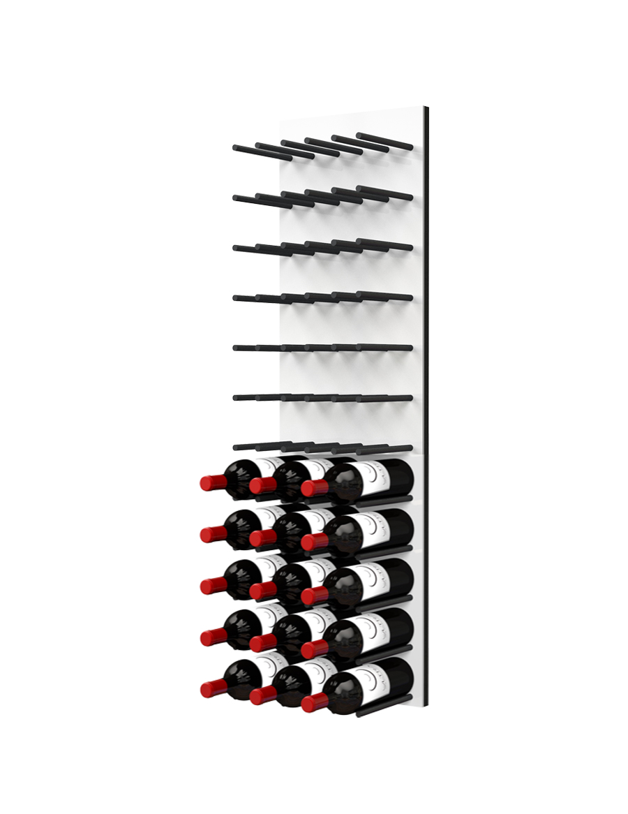 Fusion Panel Wine Wall Rack—White Acrylic (9-36 Bottles)