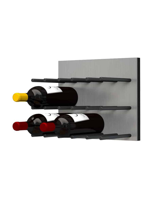 Fusion Panel Wine Wall Rack—Alumasteel Acrylic (9-36 Bottles)