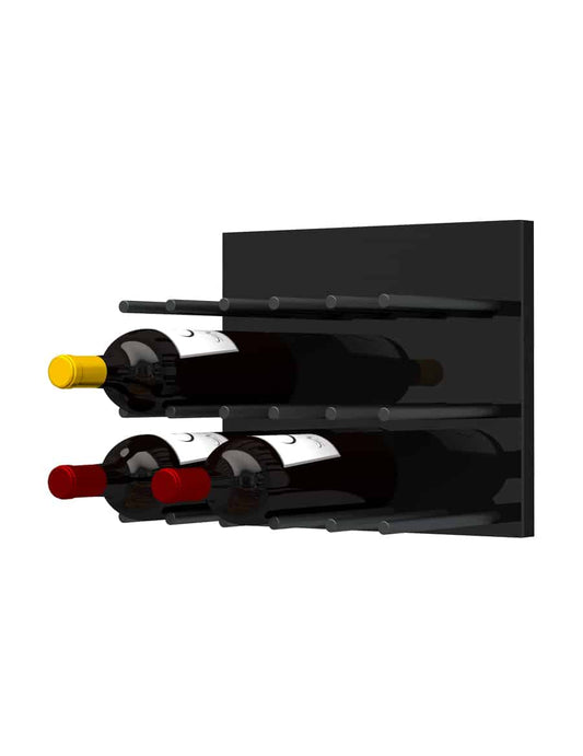 Fusion Panel Wine Wall Rack—Black Acrylic (9-36 Bottles)