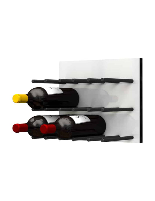 Fusion Panel Wine Wall Rack—White Acrylic (9-36 Bottles)
