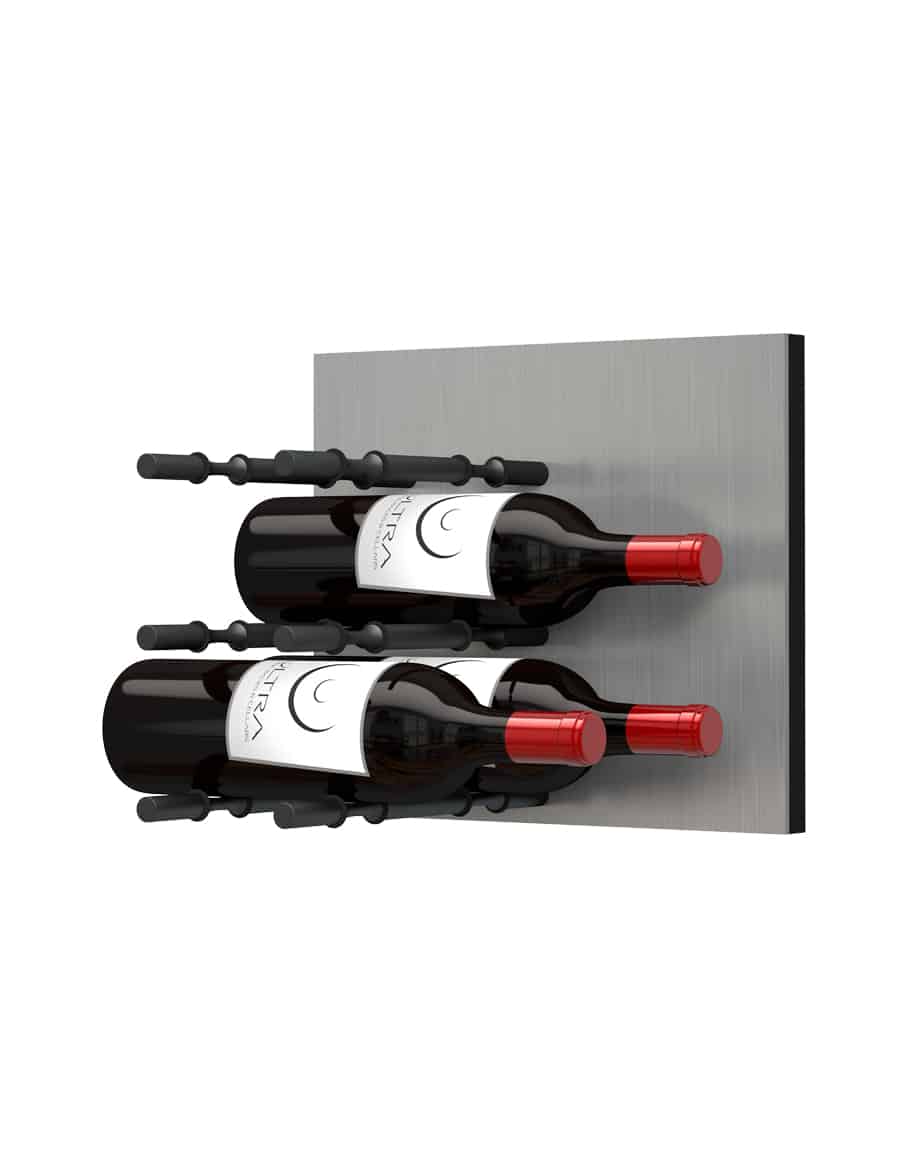 Fusion Panel Wine Wall Rack—Alumasteel Acrylic (3-48 Bottles)
