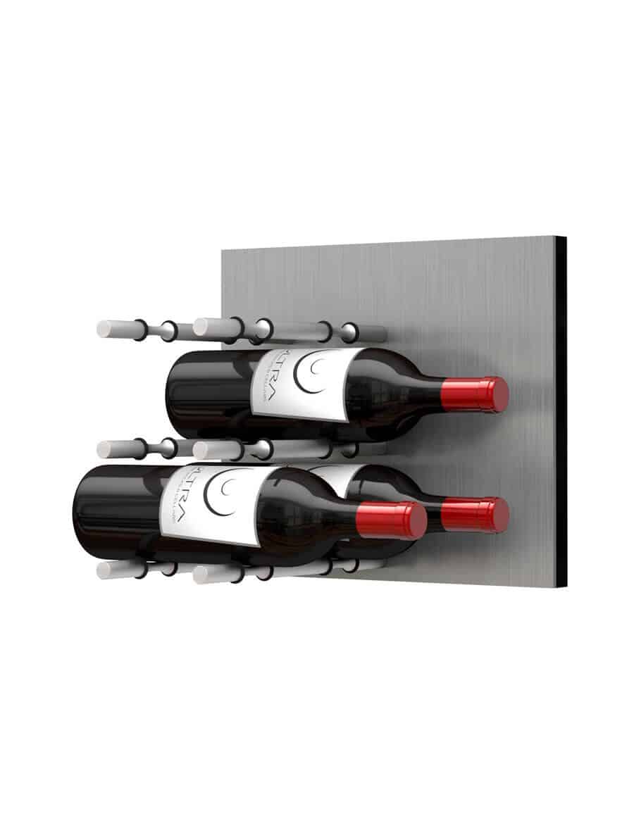 Fusion Panel Wine Wall Rack—Alumasteel Acrylic (3-48 Bottles)