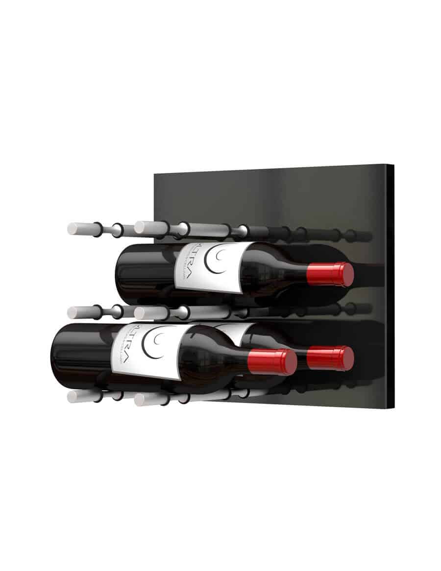 Fusion Panel Wine Wall Rack—Black (3-48 Bottles)