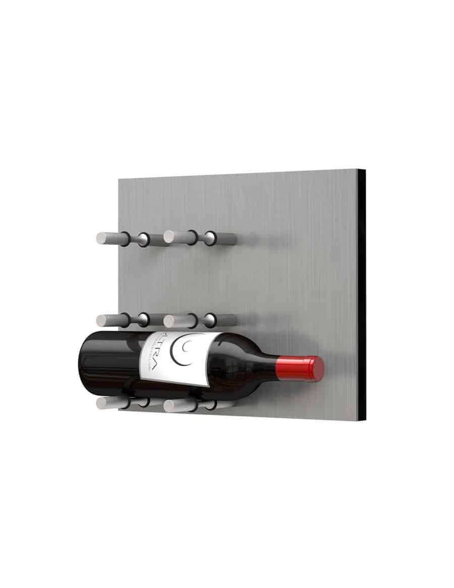Fusion Panel Wine Wall Rack—Alumasteel Acrylic (3-48 Bottles)