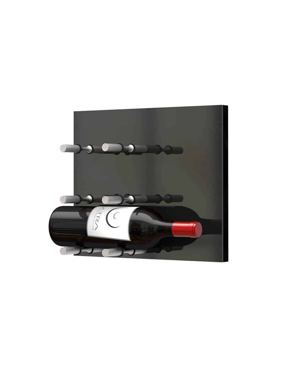 Fusion Panel Wine Wall Rack—Black (3-48 Bottles)