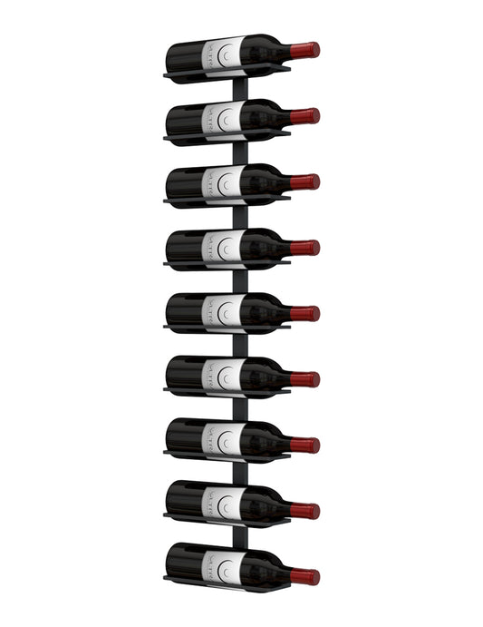 E-Series Wall Rails Metal Wine Rack (1–4 ft) – Modular Wall-Mounted Wine Storage (3-36 Bottles)