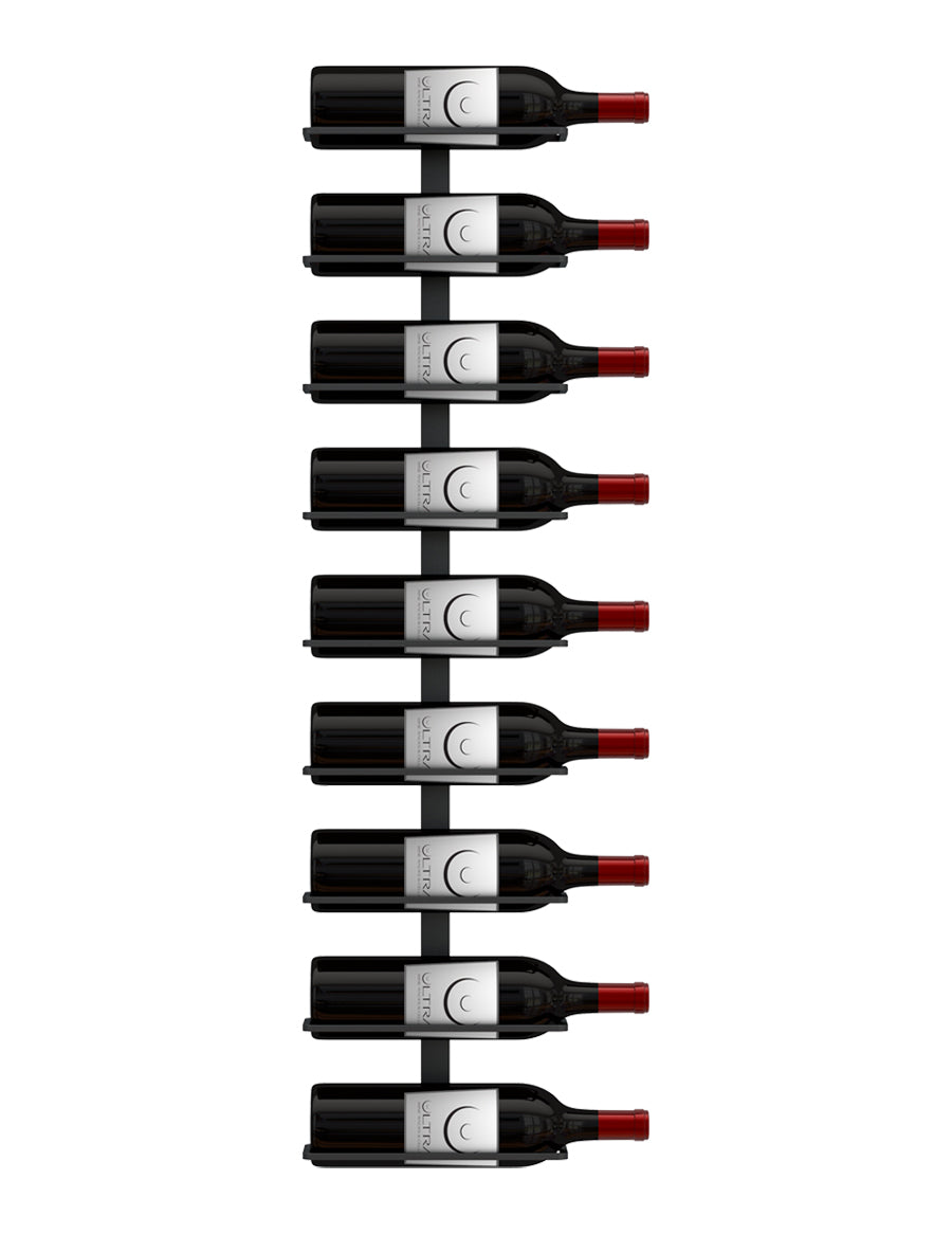 E-Series Wall Rails Metal Wine Rack (1–4 ft) – Modular Wall-Mounted Wine Storage (3-36 Bottles)