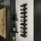 E-Series Wall Rails Metal Wine Rack (1–4 ft) – Modular Wall-Mounted Wine Storage (3-36 Bottles)
