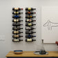 E-Series Wall Rails Metal Wine Rack (1–4 ft) – Modular Wall-Mounted Wine Storage (3-36 Bottles)