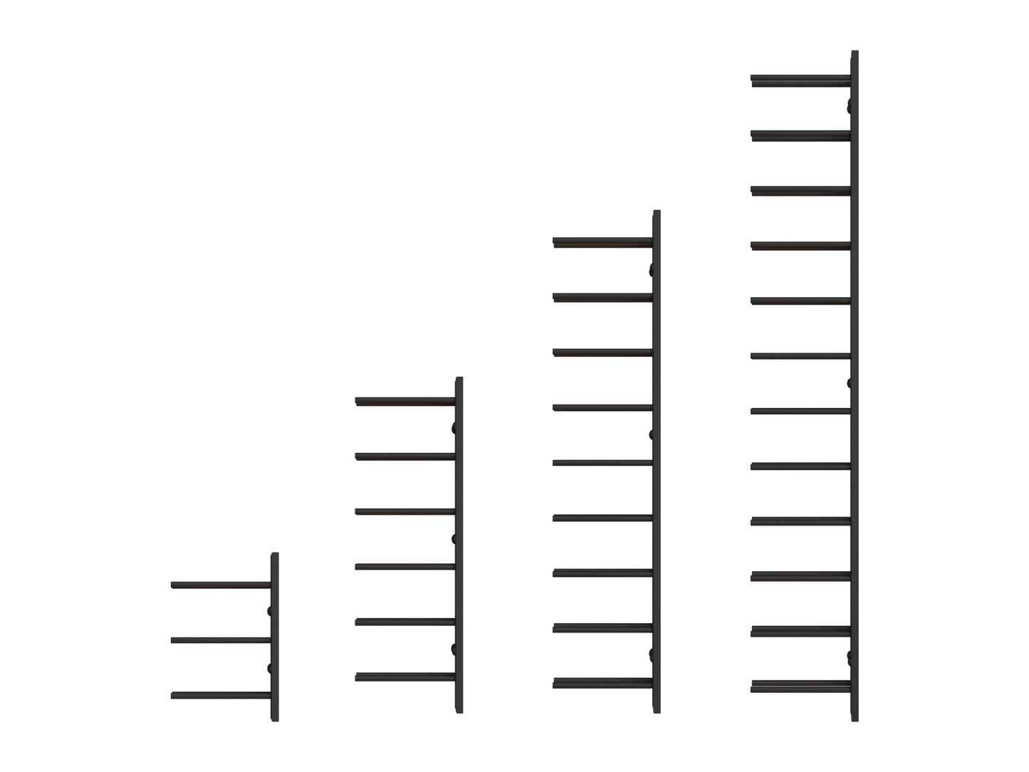 Ultra Wine Racks Straight Wall Rails – 1–4FT Wall-Mounted Metal Wine Rack (3-12 Bottles)