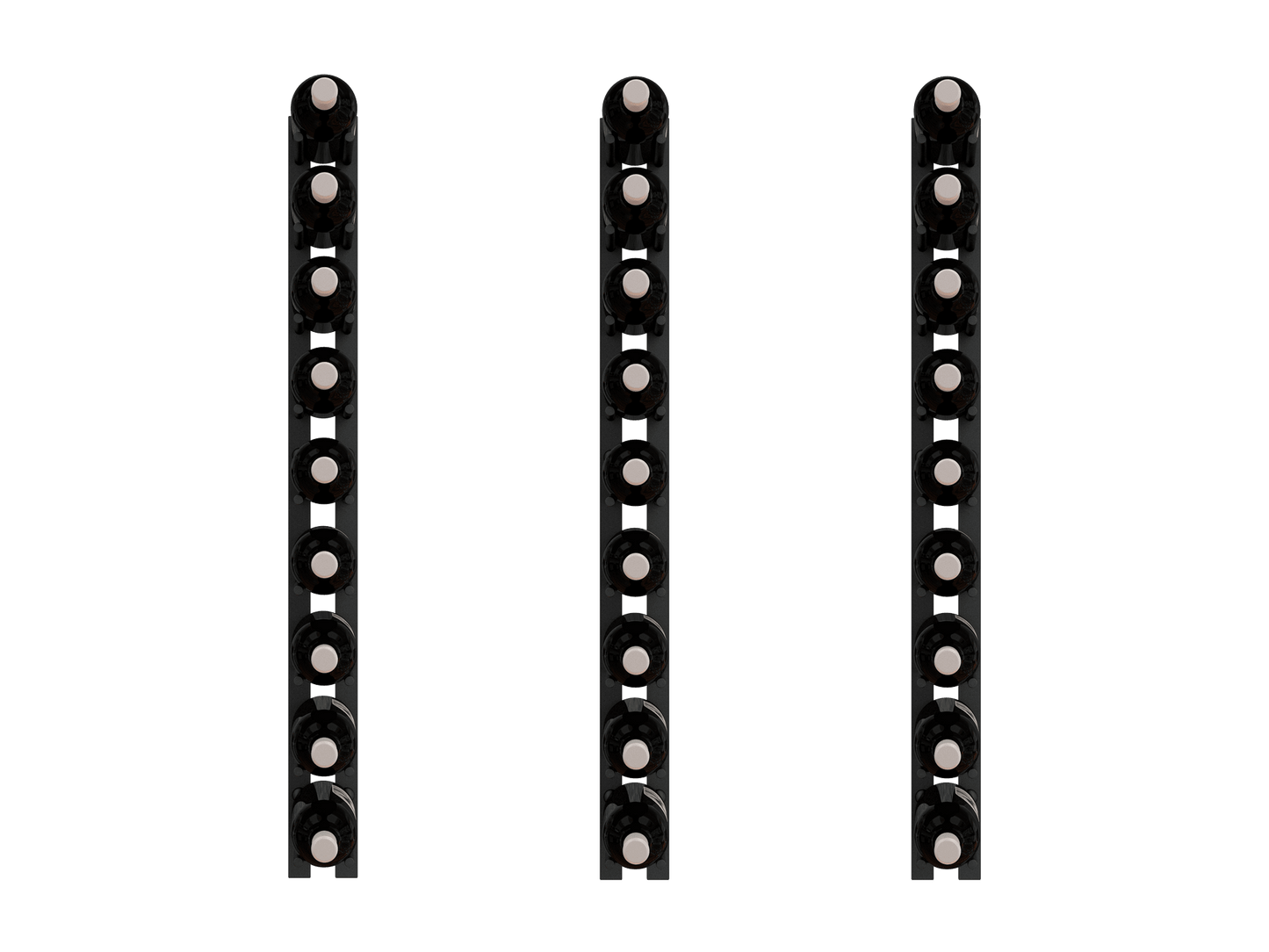 Ultra Wine Racks Straight Wall Rails – 1–4FT Wall-Mounted Metal Wine Rack (3-12 Bottles)