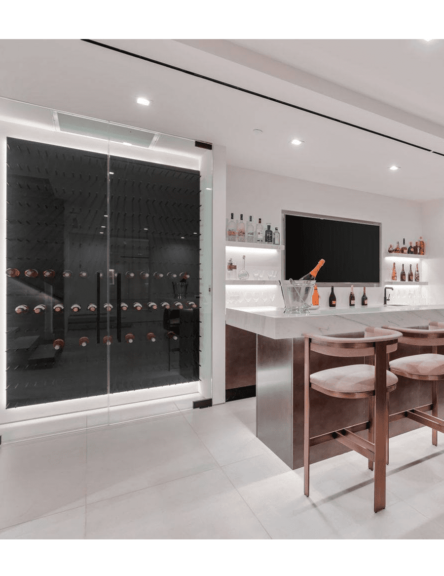 Fusion Panel Wine Wall Rack—Black Acrylic (9-36 Bottles)