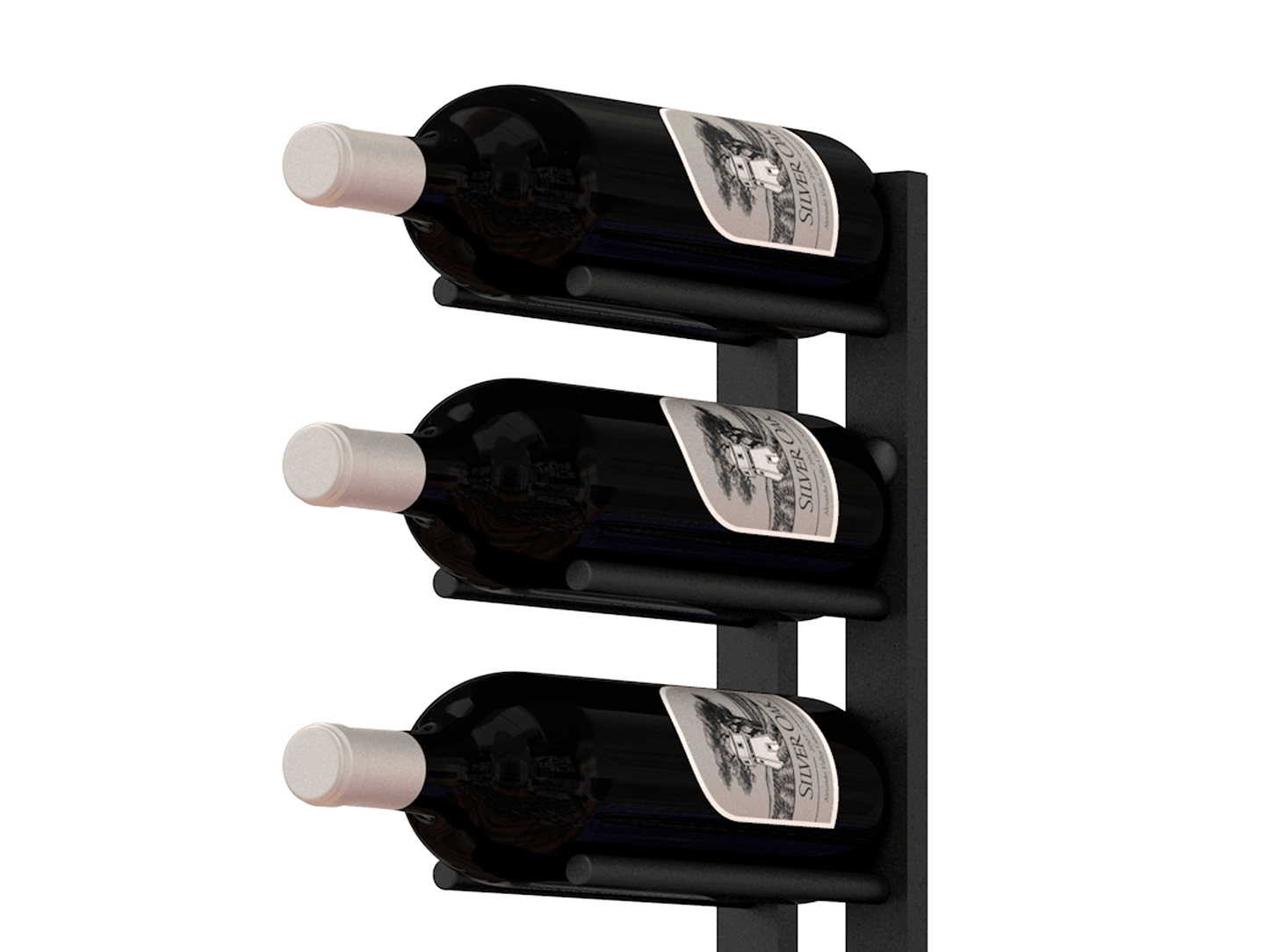 Ultra Wine Racks Straight Wall Rails – 1–4FT Wall-Mounted Metal Wine Rack (3-12 Bottles)