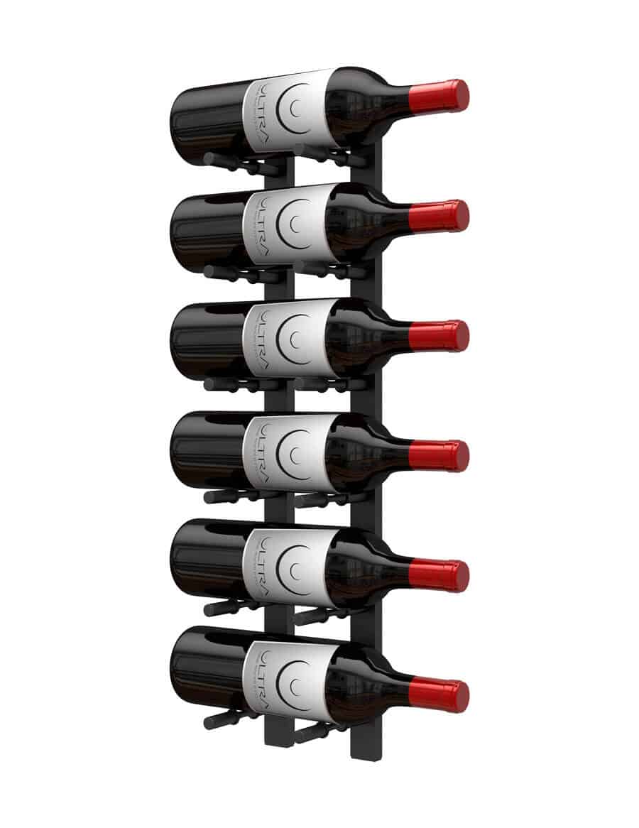 Ultra Wine Racks HZ Wall Rails – 1-4FT Wall-Mounted Metal Wine Rack (3-36 Bottles)
