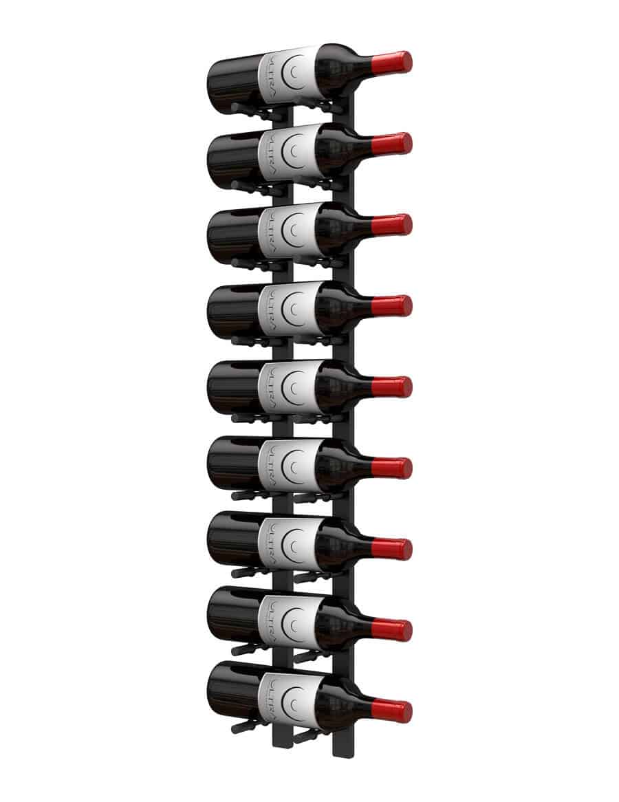 Ultra Wine Racks HZ Wall Rails – 1-4FT Wall-Mounted Metal Wine Rack (3-36 Bottles)