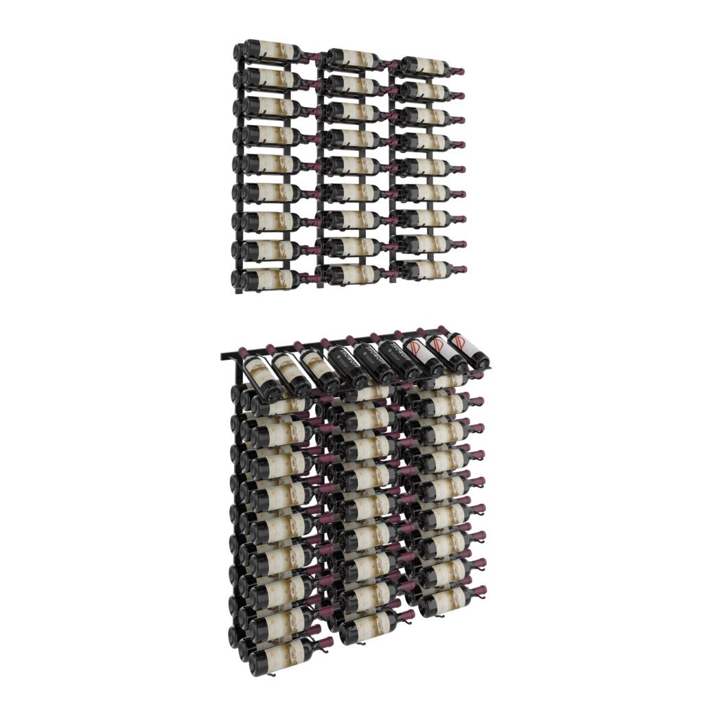 W Series Presentation Row Display (wall mounted metal wine rack)